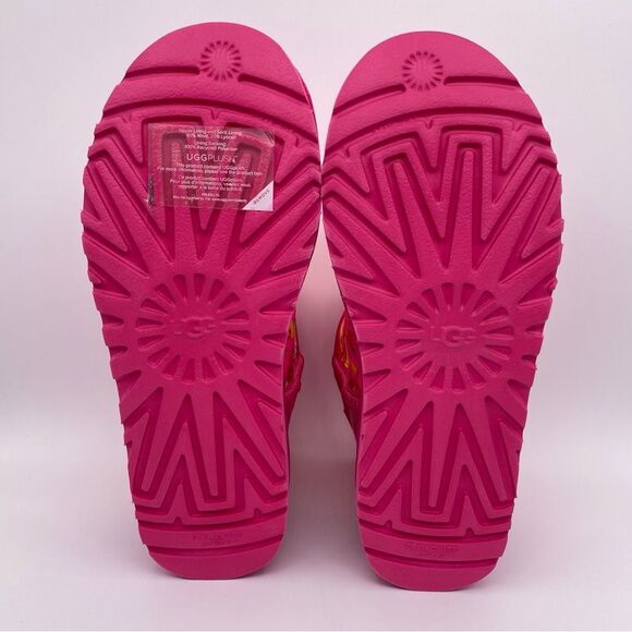 Ugg Women’s Classic Mini Tiger Flower Boots Pink/Yellow  |  Size: 6 - Picture 12 of 14